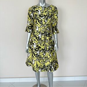 Oscar De La Renta Floral Dress size 6 US Authentic Retail 2500$